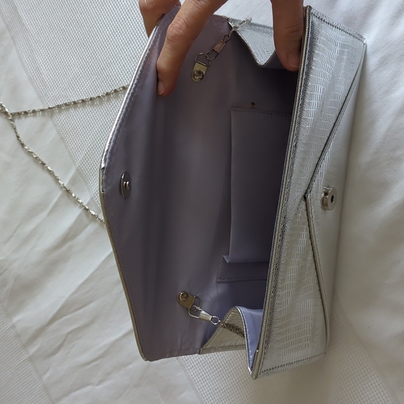 Silver clutch bag - Picture 4 of 7